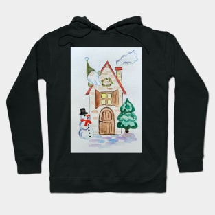 Elfs Christmas card Hoodie